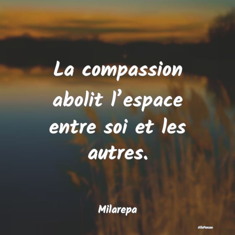 La compassion abolit l’espace entre soi et les a...