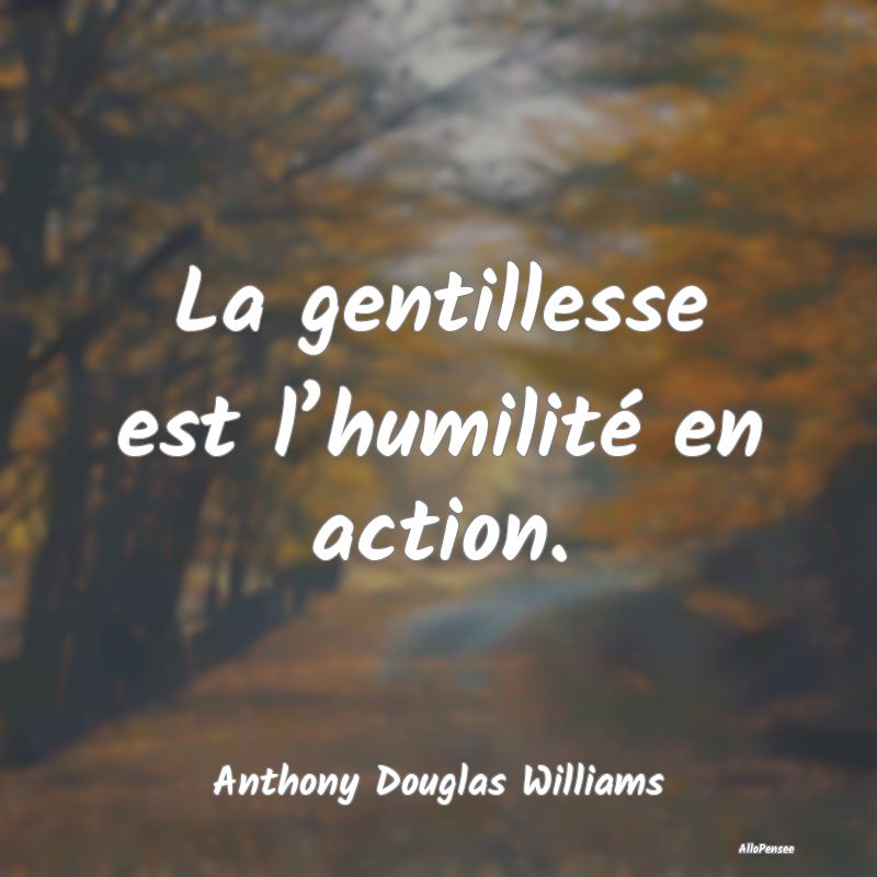 La gentillesse est l’humilité en action....