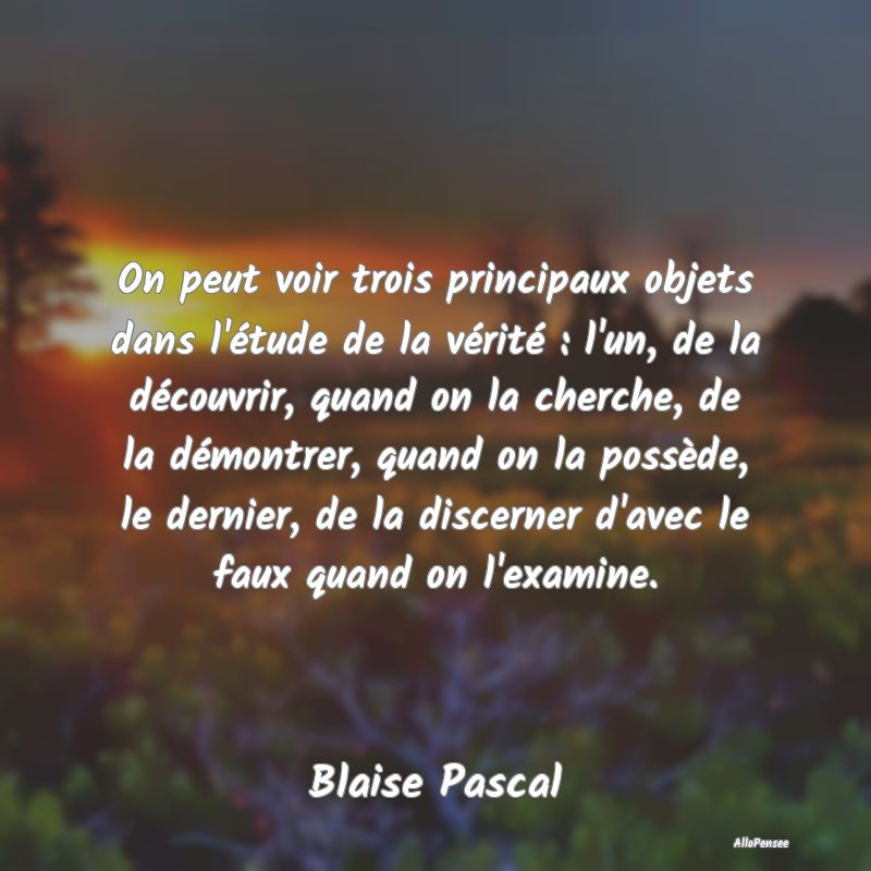 On peut voir trois principaux objets dans l'étude... On peut voir trois principaux objets dans l'étude...