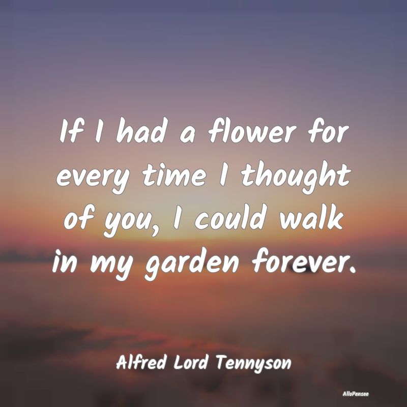 If I had a flower for every time I thought of you,...