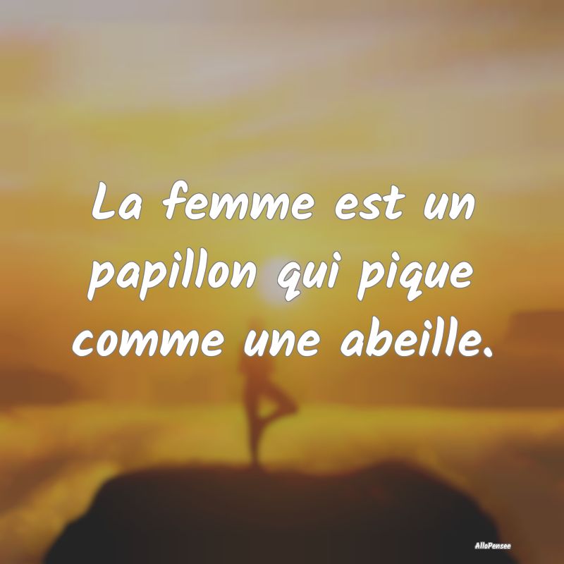 La femme est un papillon qui pique comme une abeil...