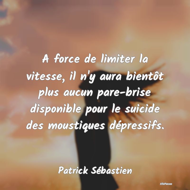 A force de limiter la vitesse, il n'y aura bientô... A force de limiter la vitesse, il n'y aura bientô...