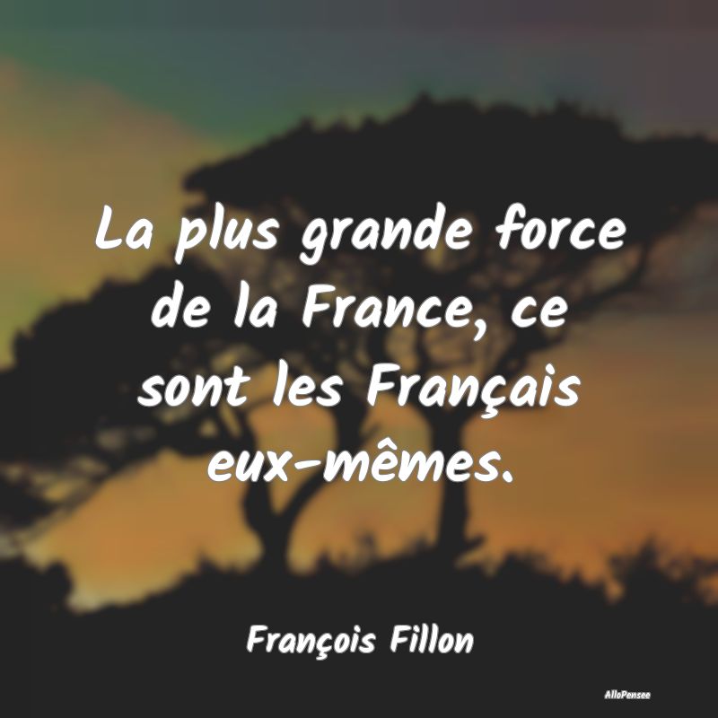 La plus grande force de la France, ce sont les Fra...