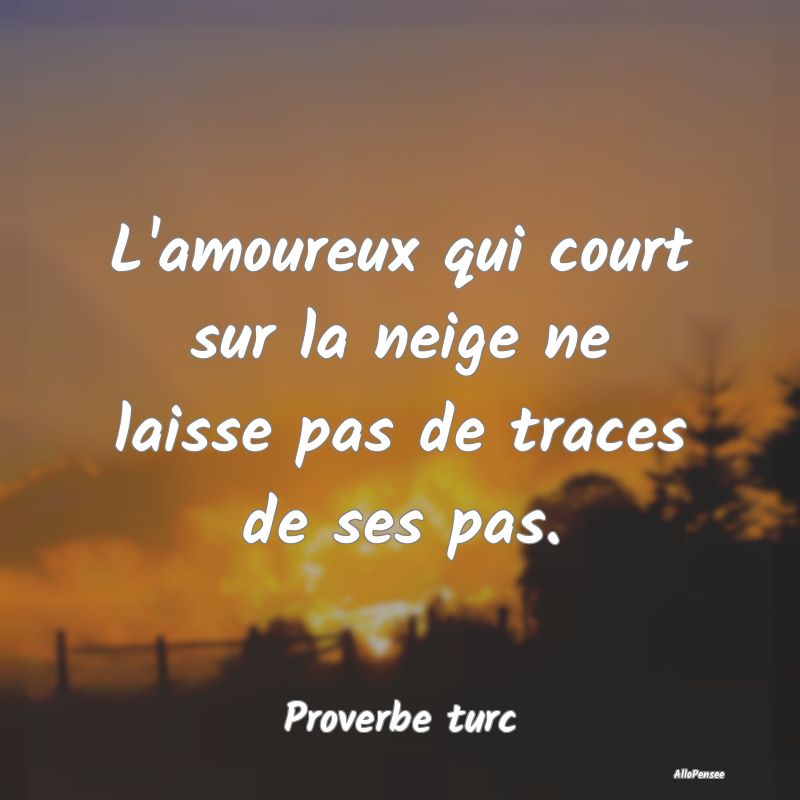 L'amoureux qui court sur la neige ne laisse pas de...