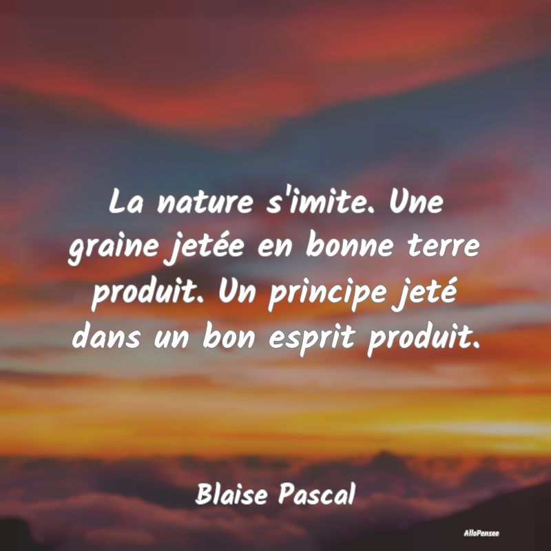 La nature s'imite. Une graine jetée en bonne terr... La nature s'imite. Une graine jetée en bonne terr...